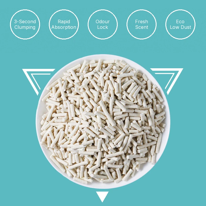 Tofu cat litter benefits: clumps in 3 seconds, rapid absorption, Odor control, fresh scent and low dust